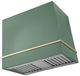 AGA Loge 36" Mineral Green Wall Mounted Range Hood with Polished Brass Trim-0