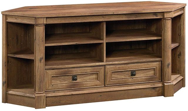 Sauder® Palladia® Vintage Oak® Corner Entertainment Credenza-0
