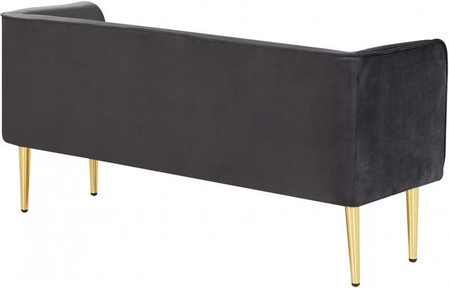 Meridian Furniture Audrey Grey Velvet Accent Bench -2