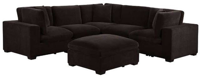 Coaster® Lakeview 6-Piece Dark Chocolate Upholstered Modular Sectional-0