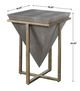Uttermost® Bertand Mushroom Gray Accent Table with Aged Gold Base-2