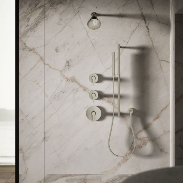 KOHLER® Cinq® Vibrant Brushed Nickel 2.5 GPM Round Single-Function Filtered Showerhead-2