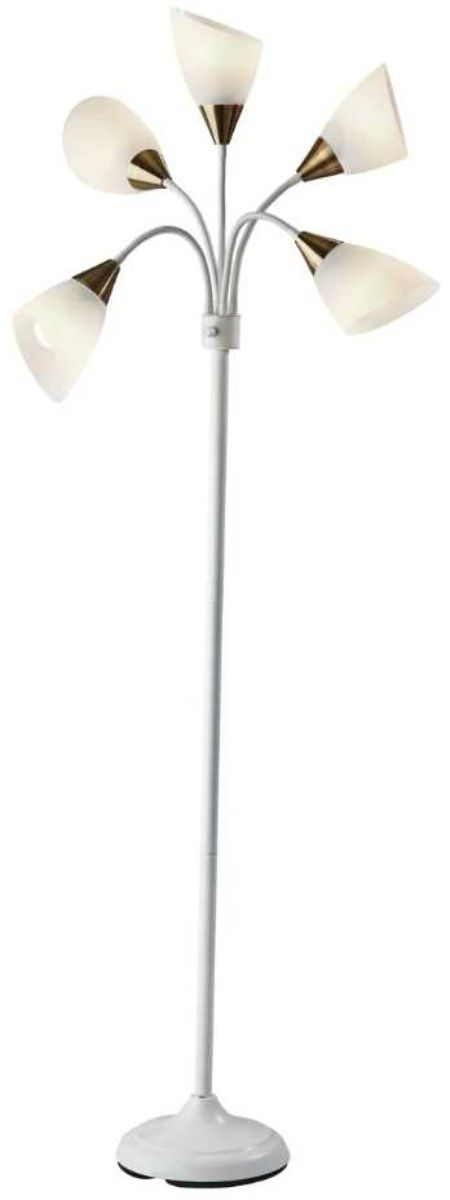 Adesso® White 5-Light Floor Lamp-0