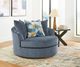 Benchcraft® Maxon Place Navy Oversized Swivel Accent Chair-1
