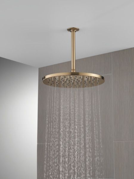 Delta Universal Showering Components Lumicoat® Champagne Bronze Single-Setting Metal Raincan Shower Head-3