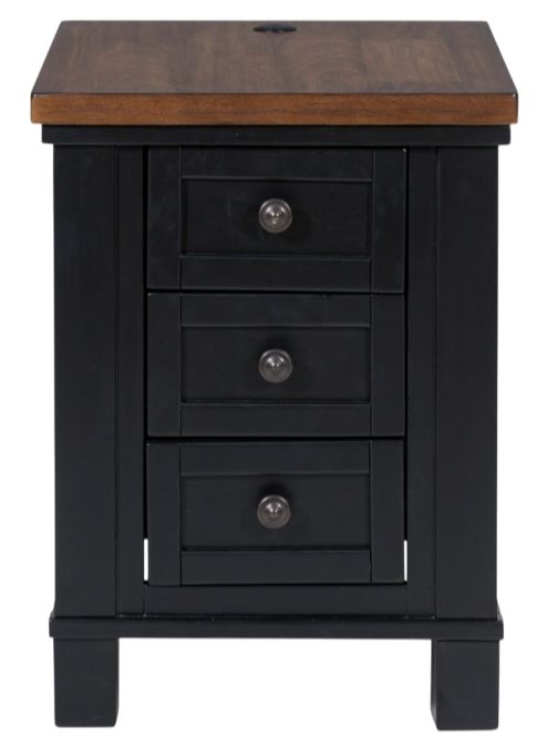 Signature Design by Ashley® Wildenauer Brown Side Table with Black Frame-1