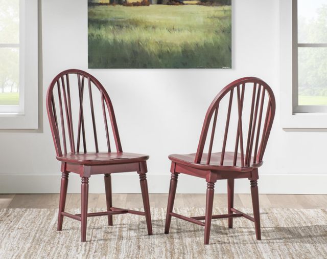 Legacy Classic Vintage Market Spiced Apple Windsor V-Shape Dining Side Chair-2
