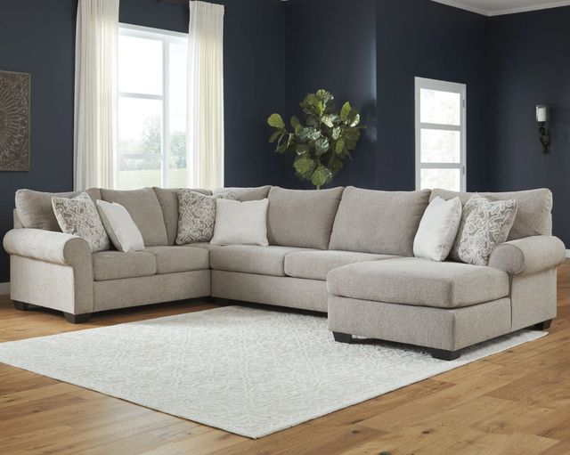 Benchcraft® Baranello 3-Piece Stone Right-Arm Facing Sofa Sectional and Chaise-4