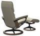 Stressless® by Ekornes® Customizable Admiral Medium Signature Base Manual Recliner and Ottoman-2