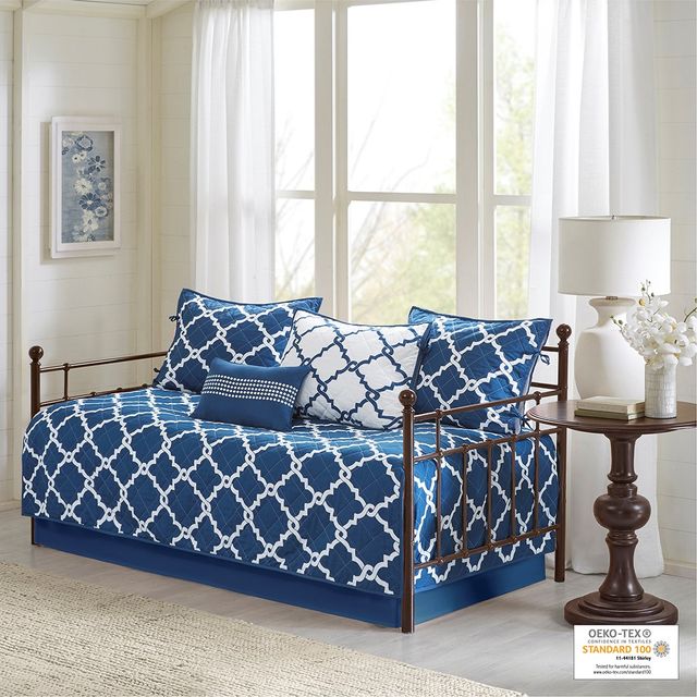 Olliix by Madison Park 6 Piece Navy Merritt Reversible Daybed Set-0