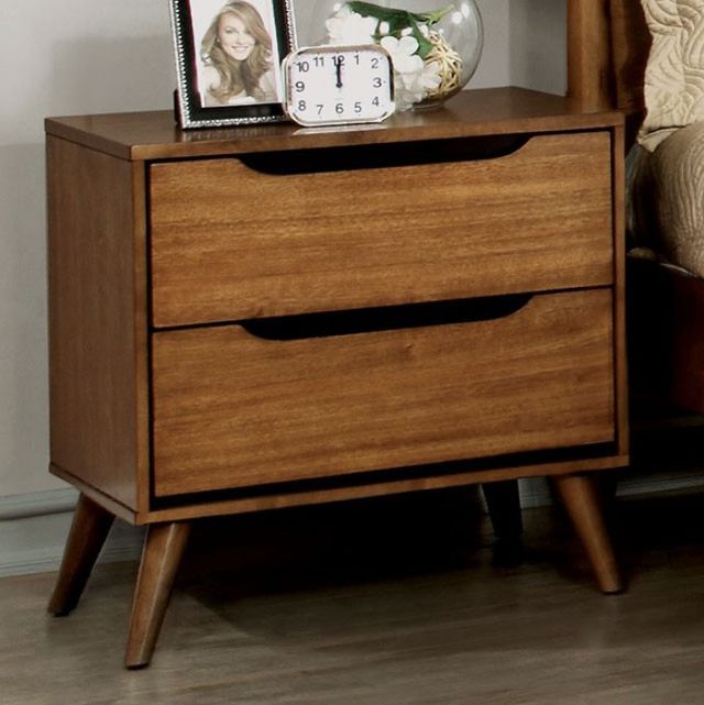 Furniture of America® Lennart 4-Piece Oak Twin Bedroom Set-2