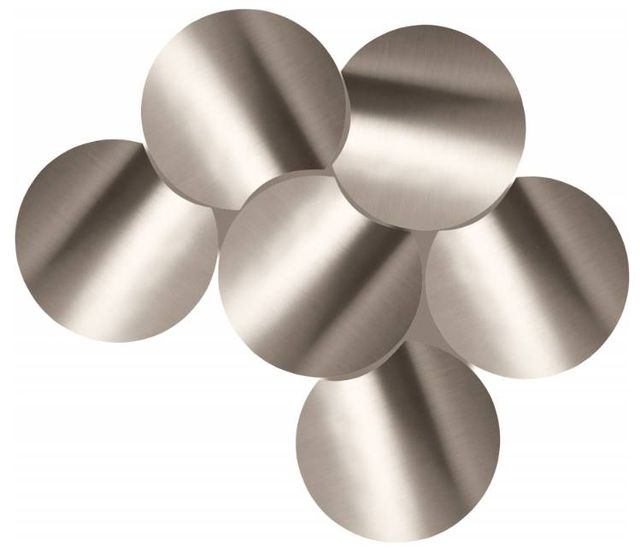 Meridian Furniture Dimple 6-Piece Silver 18" Modular Nesting Coffee Table Set-2