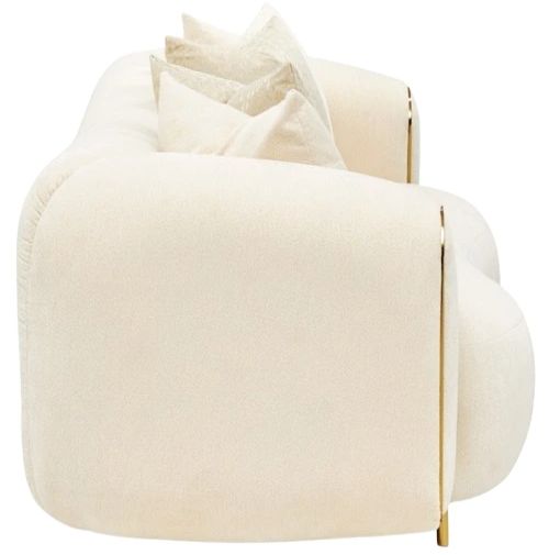 Michael Amini® Sassani Crepe/Gold Loveseat-3