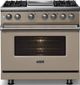 Viking® 5 Series 36" Nantucket Pro Style Dual Fuel (NG) Range with Polished Chrome Trim-2