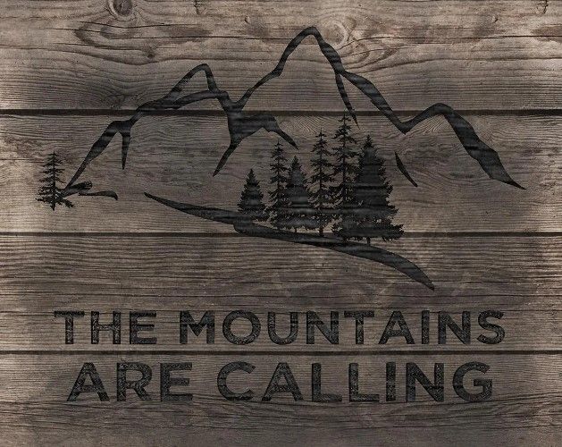 Classy Art Mountains Are Calling by CAD Designs Wall Art-0