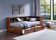 Homelegance® Rowe Dark Cherry Youth Twin Bookcase Corner Platform Storage Bed-1