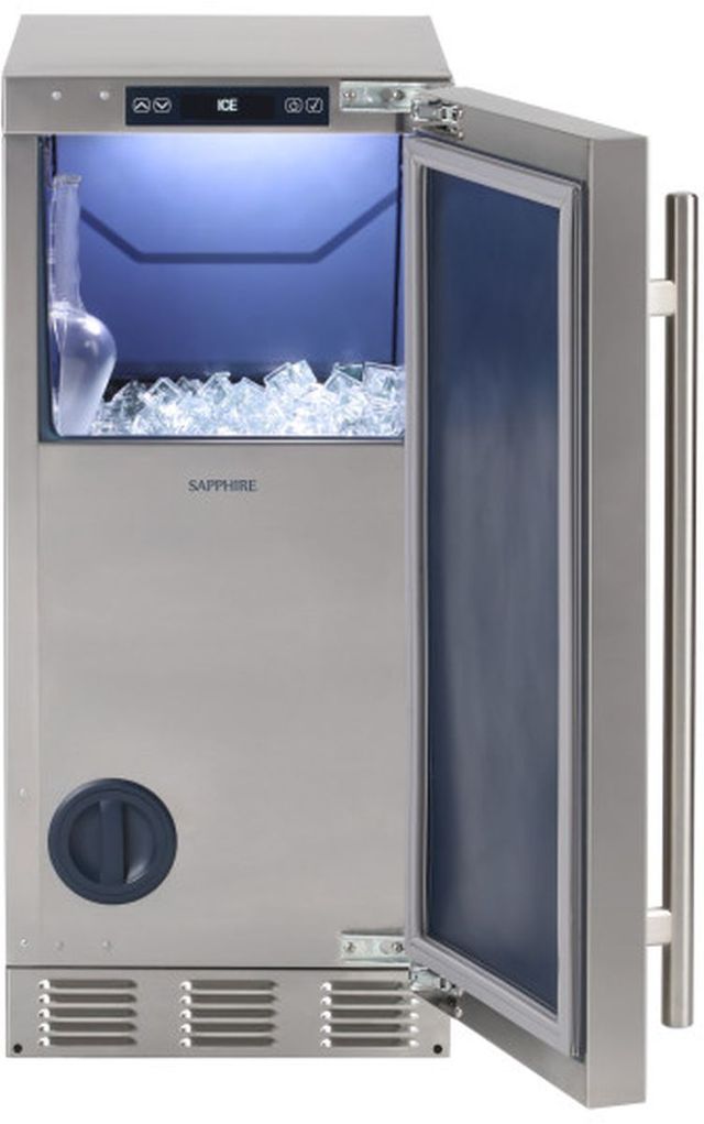 Sapphire Series 5 15" 75 lbs Stainless Steel Ice Maker-2