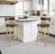Armen Living Madrid Gold/Vintage Coffee Swivel Counter Stool-3