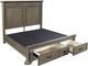 aspenhome® Hamilton Briarsmoke King Panel Storage Bed-1