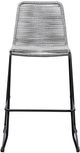 Armen Living Shasta Black/Gray Rope/Steel Outdoor Counter Stool-3