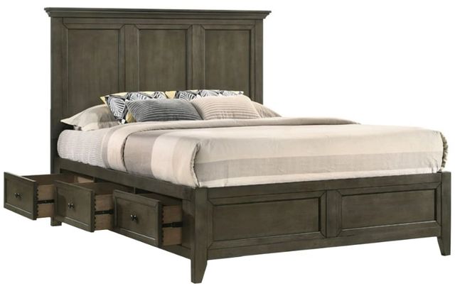 Intercon San Mateo Gray King Storage Panel Bed-0