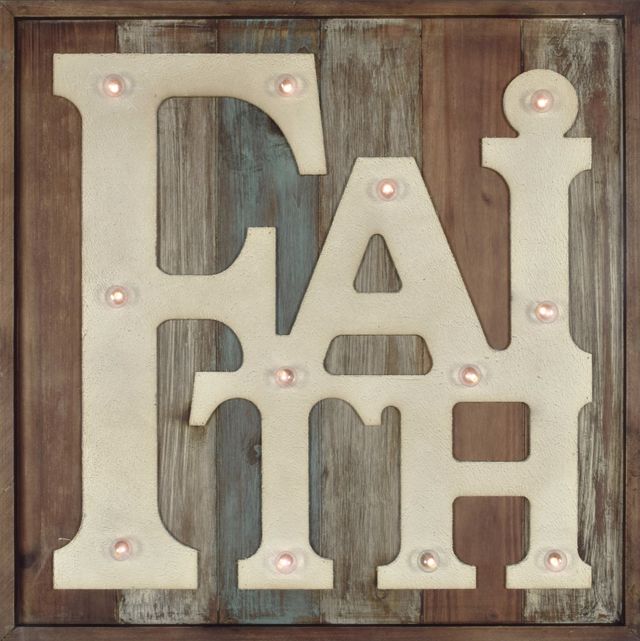 Classy Living Faith Lighted Wall Art-0