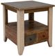 International Furniture Direct Antique Multi-Brown End Table-0