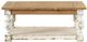 A & B Home Alcott Natural Coffee Table with Whitewash Base-2