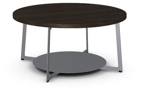 Amisco Customizable Malloy Solid Birch Coffee Table with  Metal Base-0