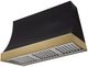 AGA Marquee 48" Matte Black Wall Mounted Range Hood with Antique Brass Trim-0