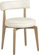 TOV Furniture Nikita Cream/Natural Vegan Leather Dining Chair-0