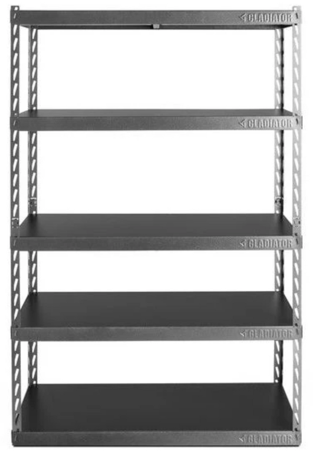 Gladiator® Hammered Granite 48" Wide EZ Connect Rack with Five 18" Deep Shelves-0