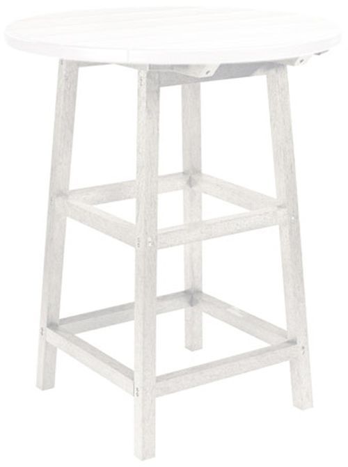 C R Plastic Generation Line White Pub Table-0