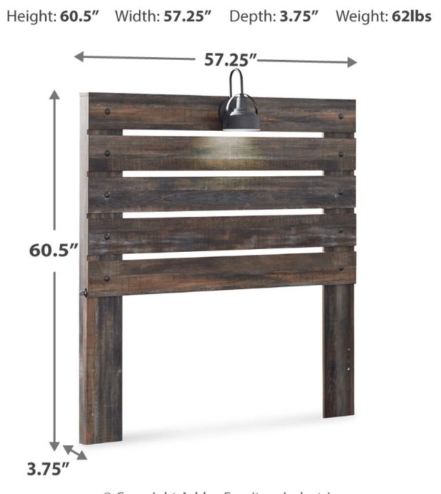 Signature Design by Ashley® Drystan Brown Full Panel Headboard-2