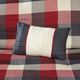Olliix by Madison Park Red King Ridge 7 Piece Herringbone Comforter Set-5