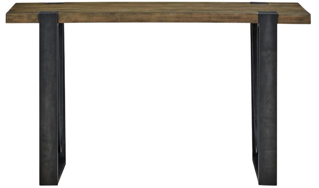Magnussen Home® Bowden Rustic Honey Sofa Table with Black Metal Base-2