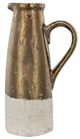 A & B Home Candia Bronze/White 15" Terracotta Pitcher-1