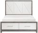 Homelegance® Rowan Gray/Ivory Full Storage Platform Bed-1