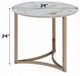 ACME Furniture Zaidee White End Table with Champagne Base-2