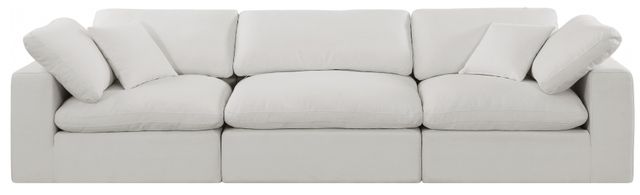 Meridian Furniture Comfy 3-Piece Cream Modular Sectional-1