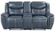 Coaster® Sloane Blue Manual Reclining Loveseat with Console-2