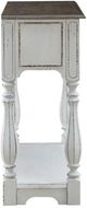Liberty Furniture Magnolia Manor Weathered Bark Hall Console with Antique White Base-3