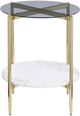Coaster® Jonelle White End Table with Gold Base-1