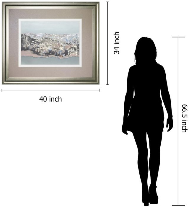 Classy Living Caroline Gold Terrain 40"W Wall Art-2