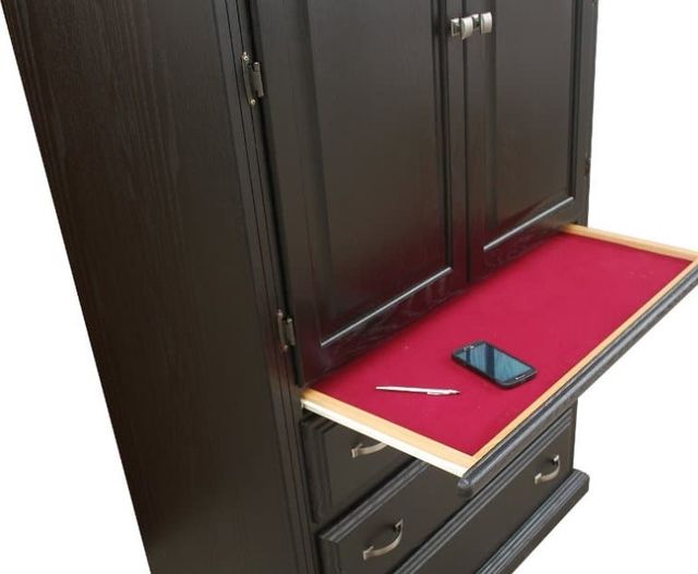 Wolfcraft Furniture McKinley Brown Master Armoire with Pull Tray-1