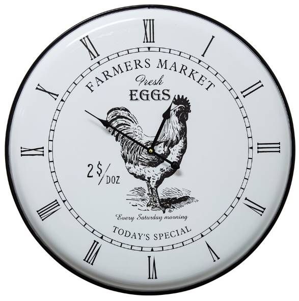 YHD Black/Matte Pewter Wall Clock-0