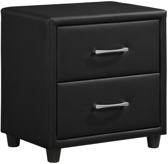 Homelegance® Lorenzi Black Nightstand-0