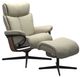 Stressless® by Ekornes® Customizable Magic Large Manual Recliner and Ottoman with Cross Base-0
