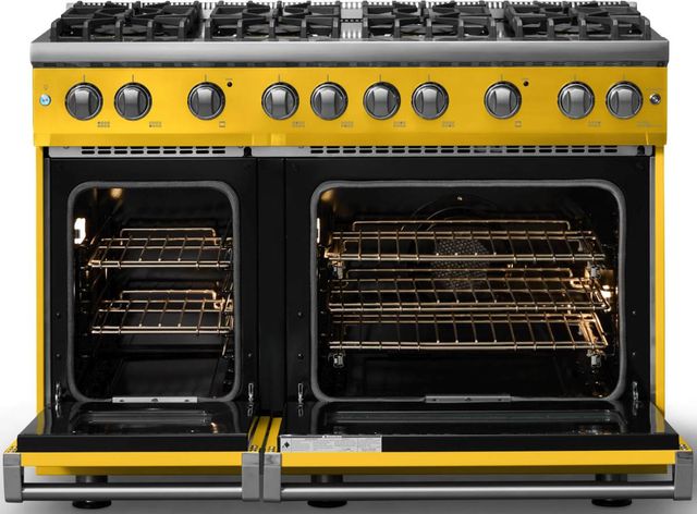 Viking® 5 Series 48" Daffodil Pro Style Gas (LP) Range with Polished Chrome Trim-1