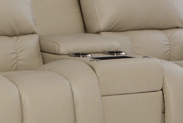La-Z-Boy® Greyson Ice Leather Power Reclining Loveseat with Console, Headrest and Lumbar-1
